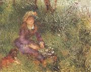 Pierre Renoir Madame Renoir met hond oil painting picture wholesale